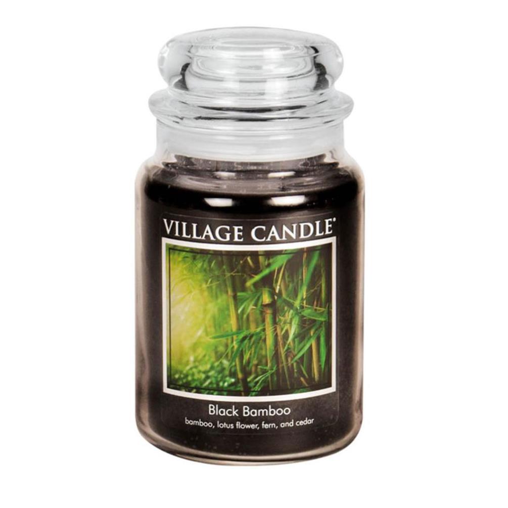 Village Candle Black Bamboo Large Jar (4260021) - Candle Emporium