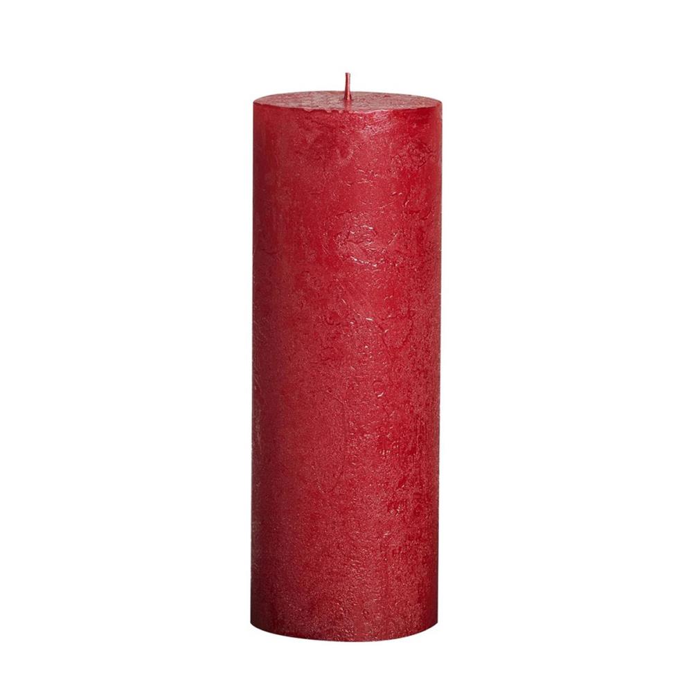 Bolsius Red Rustic Metallic Pillar Candle 19cm x 7cm (CN5090) - Candle ...