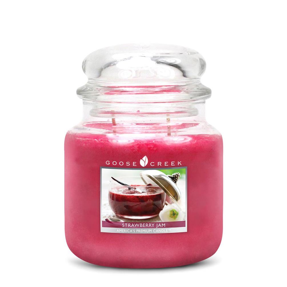 Goose Creek Strawberry Jam Medium Jar Candle (ES16193) - Candle Emporium