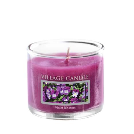 Village Candle Violet Blossom Mini Glass Votive  £1.79