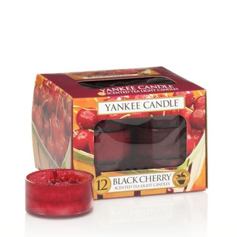 Yankee Candle Black Cherry Tea Lights (Pack of 12)  £4.19