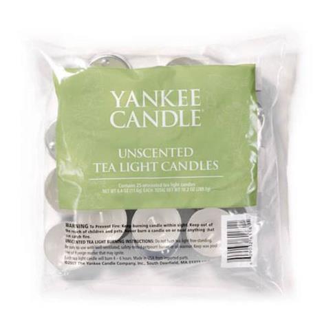 Yankee Candle Unscented Tea Light Candles (Pack of 25)  £5.39