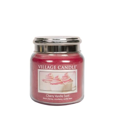 Village Candle Cherry Vanilla Swirl Medium Jar  £15.29