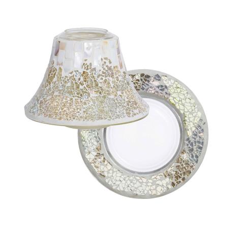 Yankee Candle Gold & Pearl Crackle Large Shade & Tray  £22.49