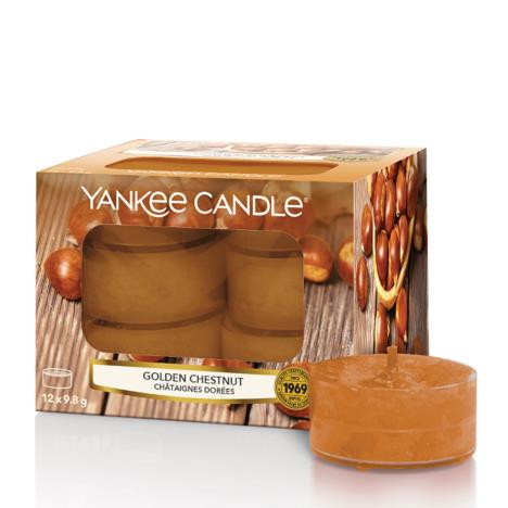 Yankee Candle Golden Chestnut Tea Lights (Pack of 12)  £4.19