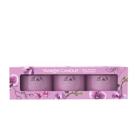 Yankee Candle Wild Orchid 3 Filled Votive Candle Gift Set  £8.99