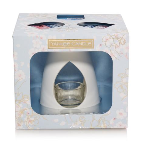 Yankee Candle White Ceramic Snowflake Tart Burner Gift Set 