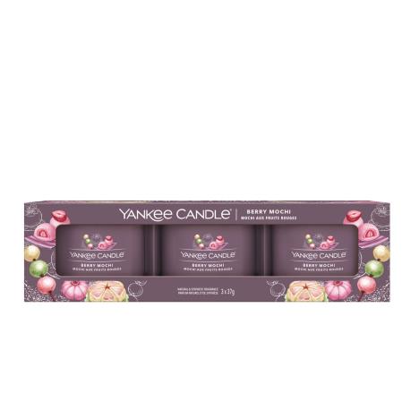 Yankee Candle Berry Mochi 3 Filled Votive Candle Gift Set  £6.99