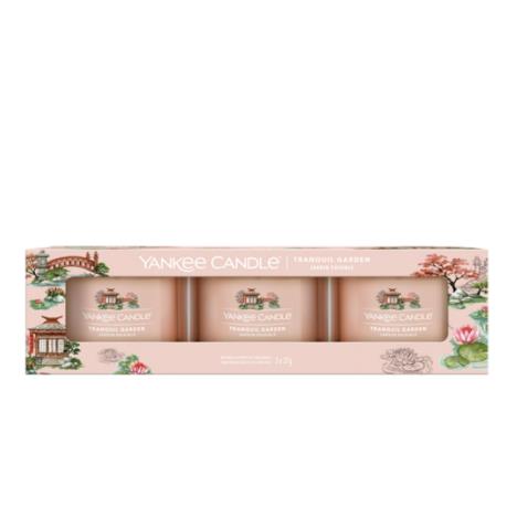 Yankee Candle Tranquil Garden 3 Filled Votive Candle Gift Set  £6.99