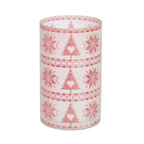 Yankee Candle Red Nordic Frosted Glass Large Jar Holder  £16.19