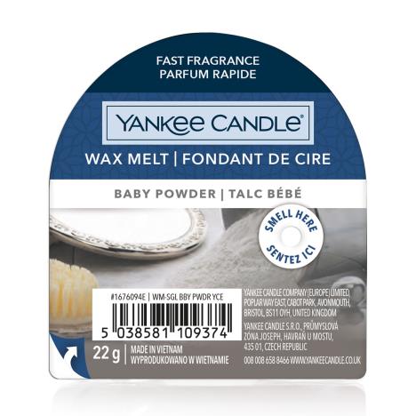 Yankee Candle Baby Powder Wax Melt (1676094E) - Candle Emporium