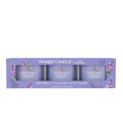 Yankee Candle Lilac Blossoms 3 Filled Votive Candle Gift Set  £6.99