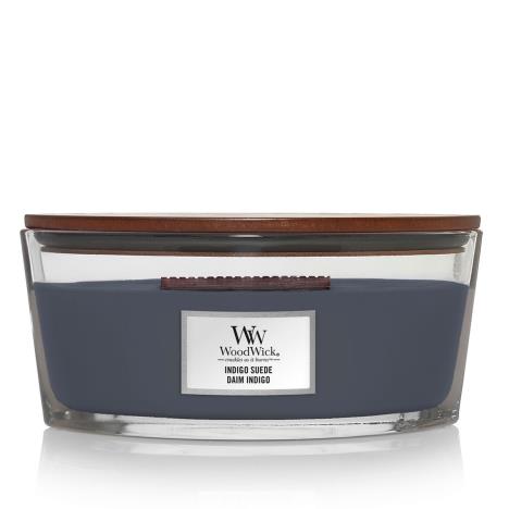 WoodWick Indigo Suede HearthWick Ellipse Jar Candle  £20.99