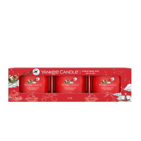 Yankee Candle Christmas Eve 3 Filled Votive Candle Gift Set  £6.99