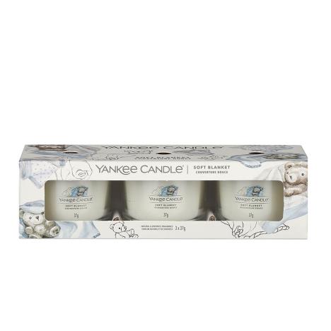 Yankee Candle Soft Blanket 3 Filled Votive Candle Gift Set  £6.99