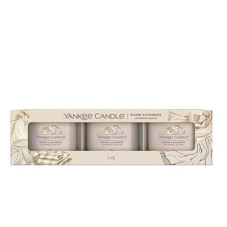 Yankee Candle Warm Cashmere 3 Filled Votive Candle Gift Set  £6.99