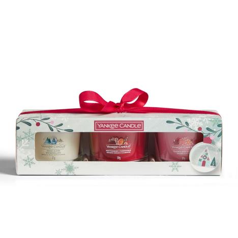 Yankee Candle 3 Filled Votive Candle Christmas Gift Set (1716505E ...