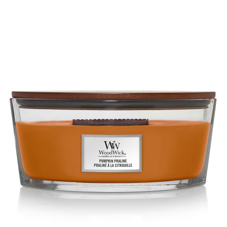 WoodWick Pumpkin Praline HearthWick Ellipse Jar Candle  £20.99