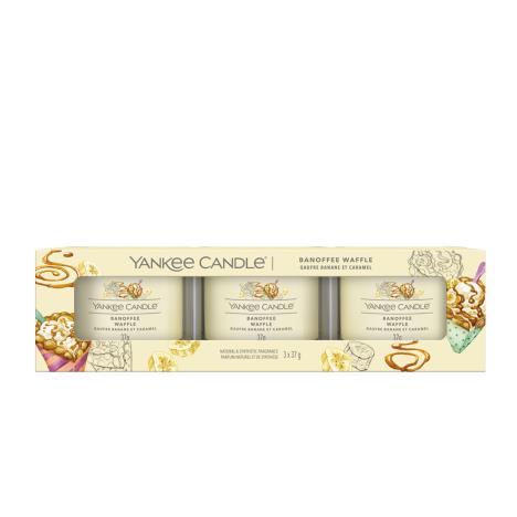 Yankee Candle Banoffee Waffle 3 Filled Votive Candle Gift Set  £8.99