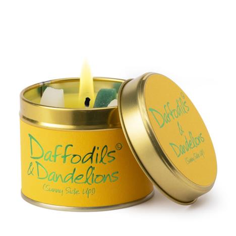 Lily-Flame Daffodils & Dandelions Tin Candle (1DAF) - Candle Emporium