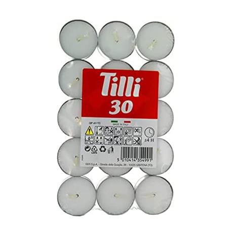 Tilli Unscented Tealights (Pack of 30)  £2.29