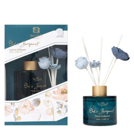 Baltus Oud & Bergamot Faux Flowers Reed Diffuser - 100ml  £10.79