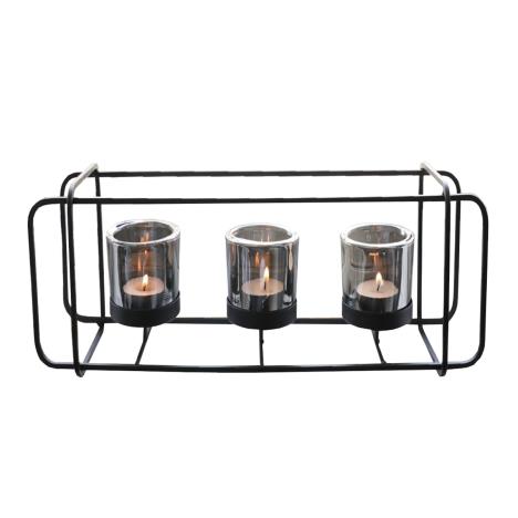 Black Iron Frame 3 Tea Light Holder  £13.49