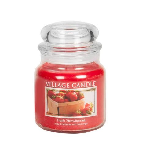 Village Candle Fresh Strawberries Medium Jar  £16.19