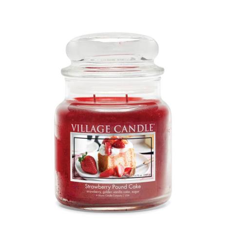 Village Candle Strawberry Pound Cake Medium Jar  £16.19