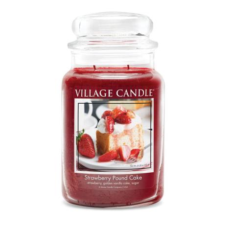 Village Candle Strawberry Pound Cake Large Jar  £14.95