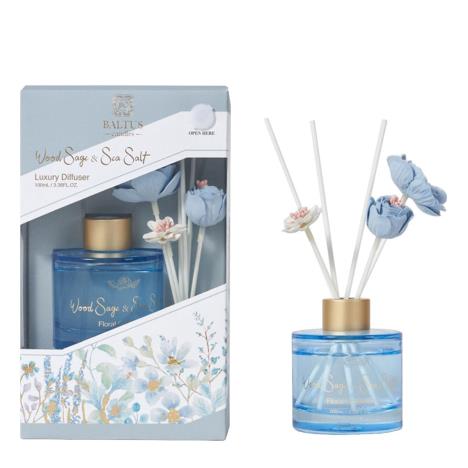 Baltus Wood Sage & Sea Salt Faux Flowers Reed Diffuser - 100ml  £10.79