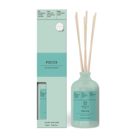 Baltus Focus Eucalyptus & Mint Apothecary Reed Diffuser - 100ml  £4.49