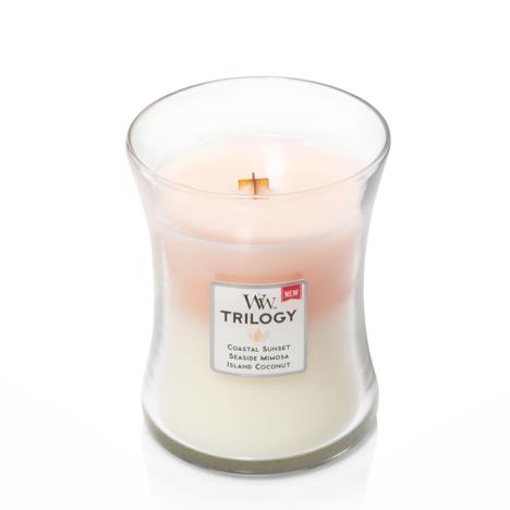 WoodWick Trilogy Island Getaway Medium Hourglass Candle (92967E) - Candle  Emporium