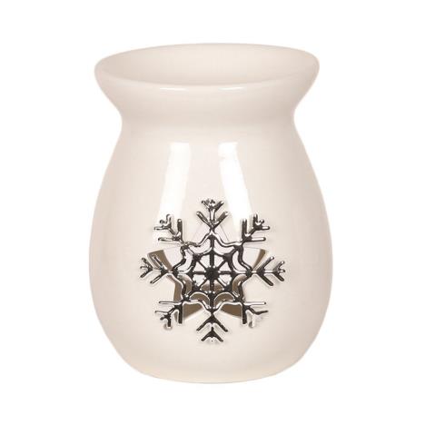 Snowflake White Ceramic Wax Melt Warmer  £5.51