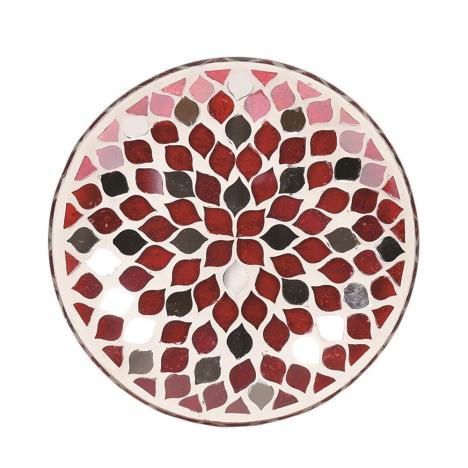 Red Mirror Teardrop Candle Plate  £4.04