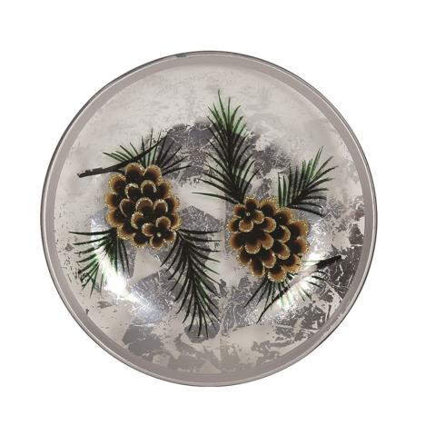 Gold Pinecone Candle Plate  £3.14