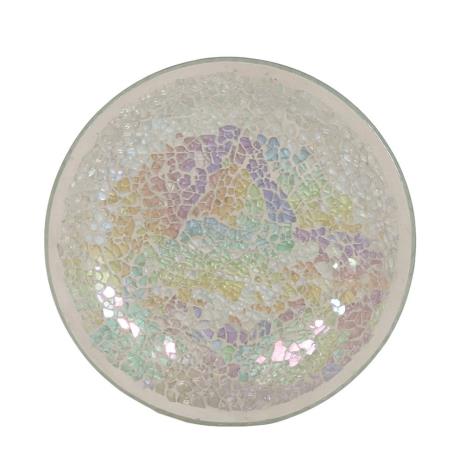 Pearl Crackle Candle Plate  £4.04