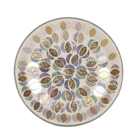 Gold & Silver Moon Candle Plate  £4.04