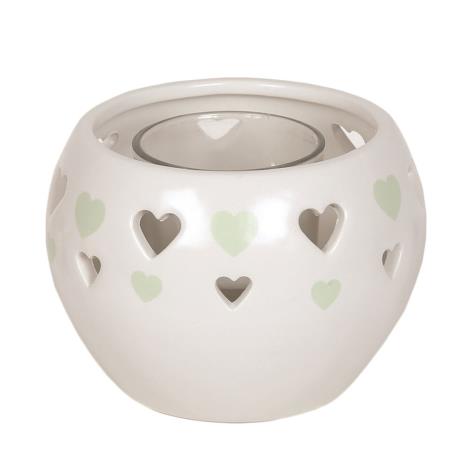 Green Heart Ceramic Tea Light Holder  £2.69