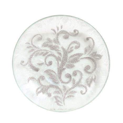 Silver Scroll Candle Plate  £4.04