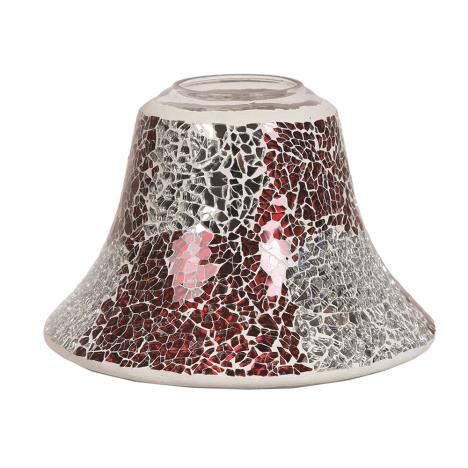 Red & Silver Crackle Large Jar Shade  £11.69