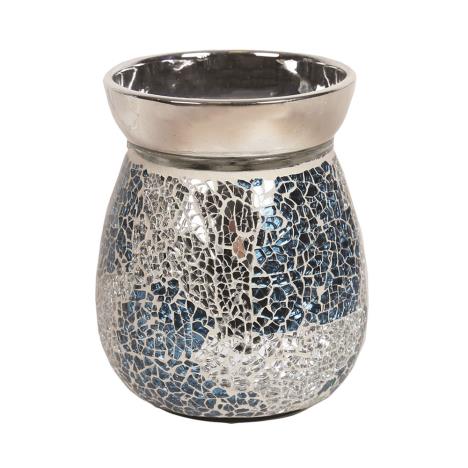 Aroma Blue & Silver Crackle Electric Wax Melt Warmer  £16.19