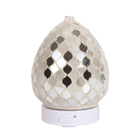 Aroma LED Pearl & Silver Ultrasonic Electric Essential Oil Diffuser  £26.99