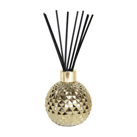 Aroma Gold Glass Reed Diffuser & 50 Black Fibre Reeds  £7.64