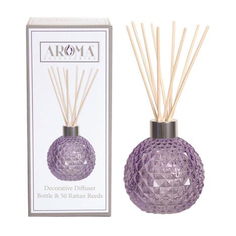 Aroma Lilac Lustre Glass Reed Diffuser & 50 Rattan Reeds  £7.01