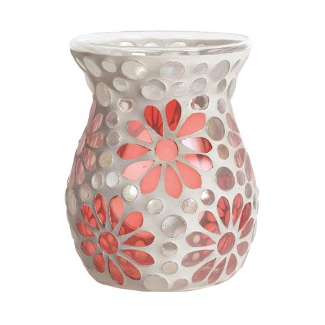 Pink Floral Mosaic Wax Melt Warmer  £11.69