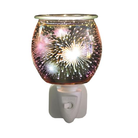 Aroma Firework Glass 3D Plug In Wax Melt Warmer  £12.59