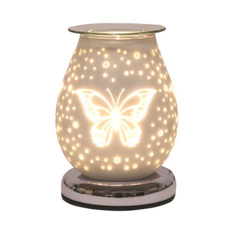 Aroma Butterfly White Satin 3D Electric Wax Melt Warmer  £23.39