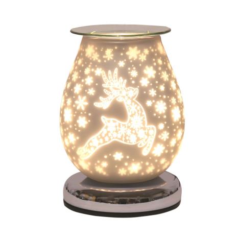 Aroma Reindeer White Satin 3D Electric Wax Melt Warmer  £23.39