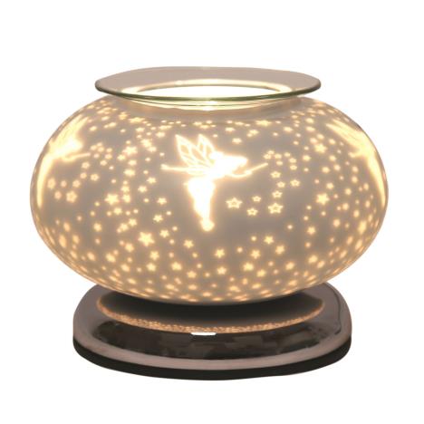 Aroma Fairy Ellipse White Satin Electric Wax Melt Warmer  £18.59